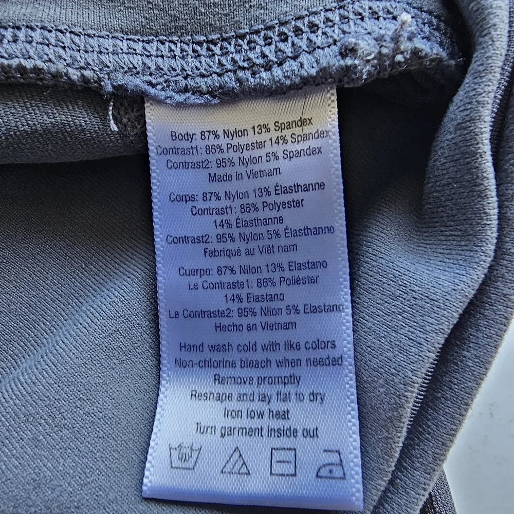ALO Yoga womens full‎ length leggings mesh leg panel gray Small athletic gym